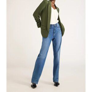 Scoop Women’s Plus Relaxed Ultimate ScubaKnit Blazer with Scrunch Sleeves S(4-6)